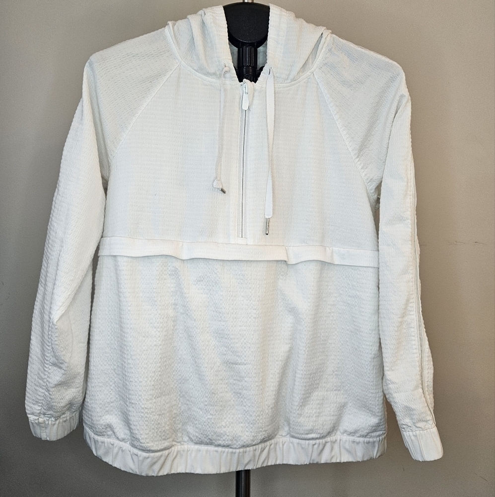 lululemon athletica pack light pullover. White. Measurements in pictures.